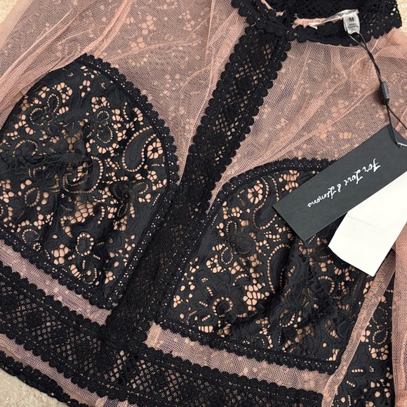 For Love And Lemons | Vivian Mini Black Lace Dress - Picture 6 of 6